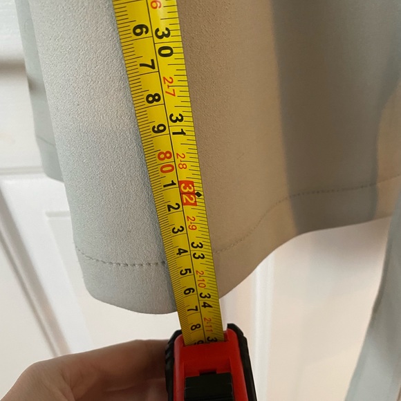 7 for All Mankind Trench Coat | pale silver / blue | silver hardware - Picture 5 of 5